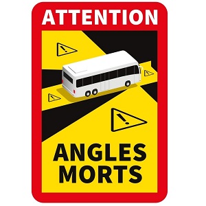 Angles Morts (dode hoek) sticker / pictogram bus